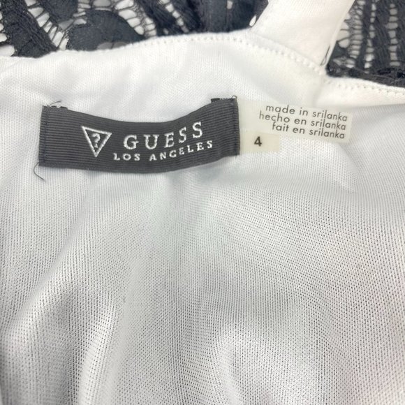 Guess Lace Overlay Criss Cross Knee Length Dress​​​​ - Picture 11 of 11
